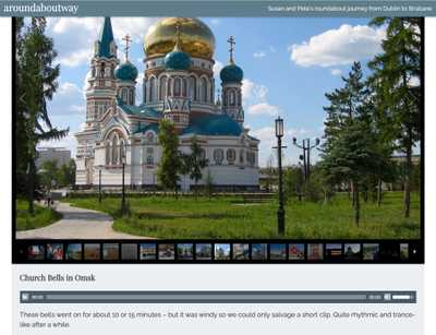 A sample blog post page